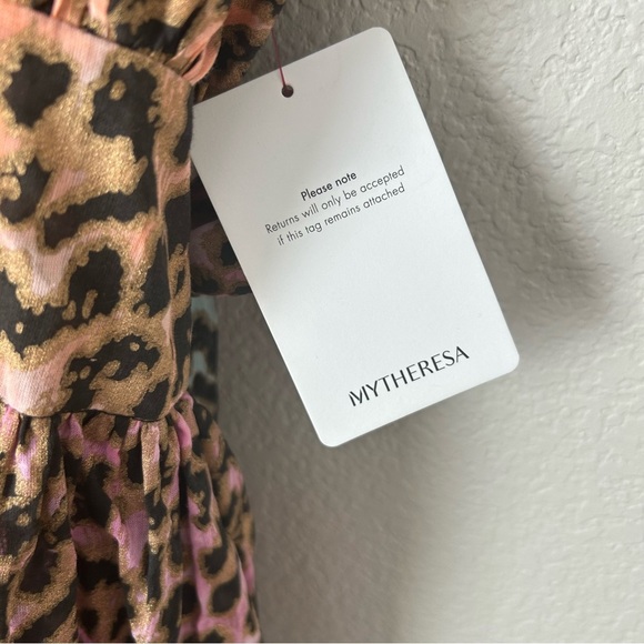 SOLD—⭐️NWT Juliet Dunn x Mytheresa Kelsey Blouson Shirt Dress in Animal Print⭐️ - Picture 5 of 7